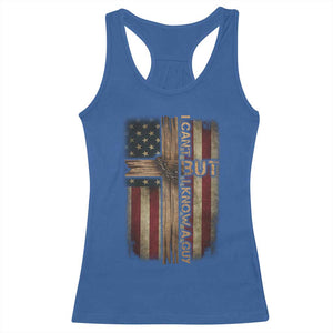 I Cant But I Know A Guy Racerback Tank Top Funny Christian Jesus Cross TS11 Royal Blue Print Your Wear