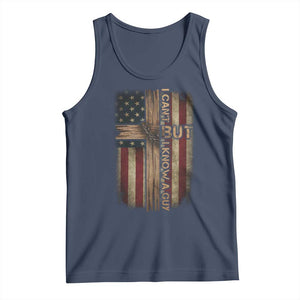 I Cant But I Know A Guy Tank Top Funny Christian Jesus Cross TS11 Navy Print Your Wear