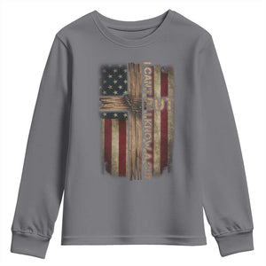 I Cant But I Know A Guy Youth Sweatshirt Funny Christian Jesus Cross TS11 Charcoal Print Your Wear