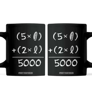 2 Fishes 5 Loaves Jesus Feeds The 5000 Christian Bible Verses Coffee Mug TS11 Black Print Your Wear