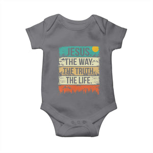 Jesus The Way The Truth The Life Baby Onesie Blessed Christians TS11 Charcoal Print Your Wear