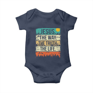 Jesus The Way The Truth The Life Baby Onesie Blessed Christians TS11 Navy Print Your Wear