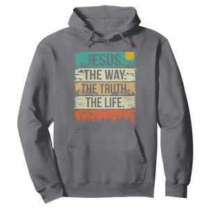Jesus The Way The Truth The Life Hoodie Blessed Christians TS11 Charcoal Print Your Wear