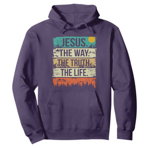 Jesus The Way The Truth The Life Hoodie Blessed Christians TS11 Purple Print Your Wear