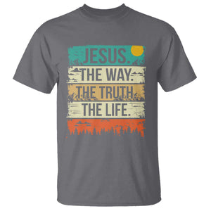 Jesus The Way The Truth The Life T Shirt Blessed Christians TS11 Charcoal Print Your Wear
