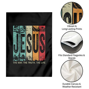 Jesus The Way The Truth The Life Garden Flag Christian Worship TS11 Print Your Wear
