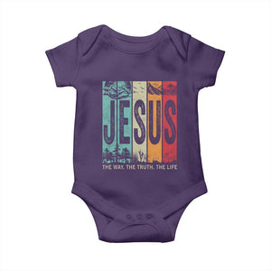 Jesus The Way The Truth The Life Baby Onesie Christian Worship TS11 Purple Print Your Wear