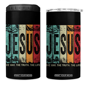 Jesus The Way The Truth The Life 4 in 1 Can Cooler Tumbler Christian Worship TS11 One Size: 16 oz Black Print Your Wear