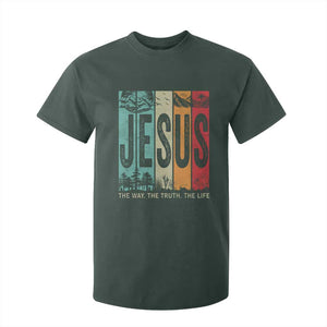 Jesus The Way The Truth The Life T Shirt For Kid Christian Worship TS11 Dark Forest Green Print Your Wear
