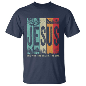 Jesus The Way The Truth The Life T Shirt Christian Worship TS11 Navy Print Your Wear