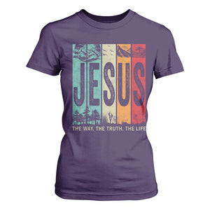 Jesus The Way The Truth The Life T Shirt For Women Christian Worship TS11 Purple Print Your Wear