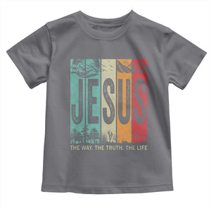 Jesus The Way The Truth The Life Toddler T Shirt Christian Worship TS11 Charcoal Print Your Wear