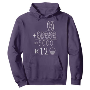 2 Fishes 5 Breads Jesus Feeds The 5000 Christian Bible Verses Hoodie TS11 Purple Print Your Wear