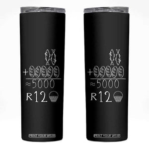 2 Fishes 5 Breads Jesus Feeds The 5000 Christian Bible Verses Skinny Tumbler TS11 Black Print Your Wear