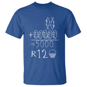 2 Fishes 5 Breads Jesus Feeds The 5000 Christian Bible Verses T Shirt TS11 Royal Blue Print Your Wear