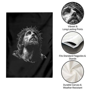 Jesus Christ Religious Christian Faith Crown Of Thorns Garden Flag TS11 Print Your Wear