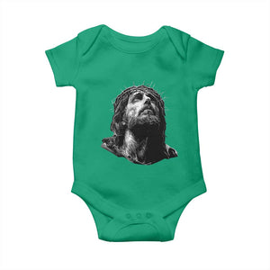 Jesus Christ Religious Christian Faith Crown Of Thorns Baby Onesie TS11 Irish Green Print Your Wear