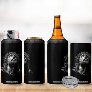 Jesus Christ Religious Christian Faith Crown Of Thorns 4 in 1 Can Cooler Tumbler TS11 Print Your Wear