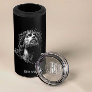 Jesus Christ Religious Christian Faith Crown Of Thorns 4 in 1 Can Cooler Tumbler TS11 Print Your Wear