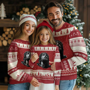 Jesus Christ Religious Christian Faith Crown Of Thorns Ugly Christmas Sweater TS11 Red Beige Print Your Wear