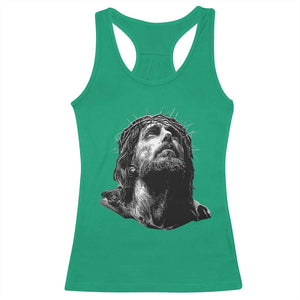 Jesus Christ Religious Christian Faith Crown Of Thorns Racerback Tank Top TS11 Irish Green Print Your Wear