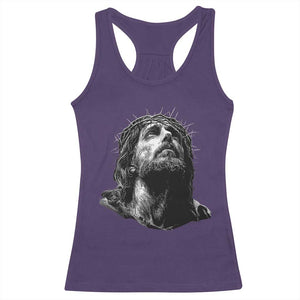 Jesus Christ Religious Christian Faith Crown Of Thorns Racerback Tank Top TS11 Purple Print Your Wear