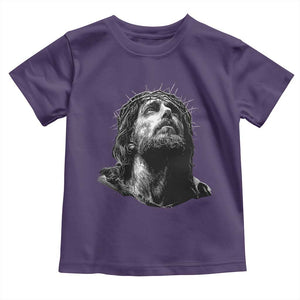 Jesus Christ Religious Christian Faith Crown Of Thorns Toddler T Shirt TS11 Purple Print Your Wear