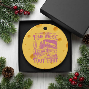 Funny I Am Not Always A Train Wreck Just Kidding Toot Toot Ceramic Ornament Pink Train TS11 1pc Yellow Cheese Print Your Wear