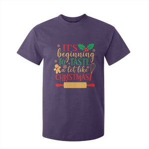 Funny Christmas Baker T Shirt For Kid It's Beginning To Taste A Lot Like Christmas Gingerbread TS11 Purple Print Your Wear
