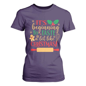 Funny Christmas Baker T Shirt For Women It's Beginning To Taste A Lot Like Christmas Gingerbread TS11 Purple Print Your Wear