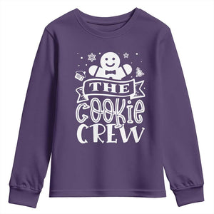 Funny The Cookie Crew Youth Sweatshirt Christmas Baking Team Gingerbread TS11 Purple Print Your Wear
