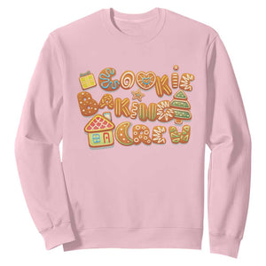 Funny Christmas Baking Sweatshirt Cookie Baking Crew Family Matching TS11 Light Pink Print Your Wear