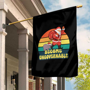 Funny Moo Deng Christmas Garden Flag Become Ungovernable Xmas Santa TS11 Print Your Wear