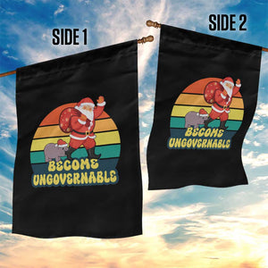 Funny Moo Deng Christmas Garden Flag Become Ungovernable Xmas Santa TS11 Print Your Wear