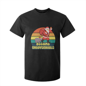 Funny Moo Deng Christmas T Shirt For Kid Become Ungovernable Xmas Santa TS11 Black Print Your Wear