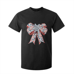 Funny Toile Folk Art Scandinavian Coquette Bow Christmas T Shirt For Kid TS11 Black Print Your Wear