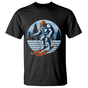 Funny Skiing Bigfoot Ski Winter Sport Yeti Snowboarder Skier T Shirt TS11 Black Print Your Wear