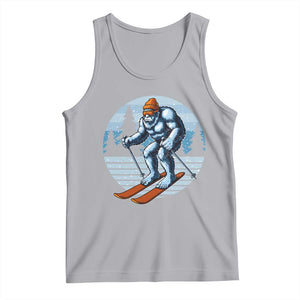Funny Skiing Bigfoot Ski Winter Sport Yeti Snowboarder Skier Tank Top TS11 Athletic Heather Print Your Wear