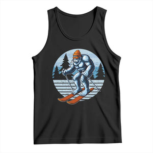 Funny Skiing Bigfoot Ski Winter Sport Yeti Snowboarder Skier Tank Top TS11 Black Print Your Wear