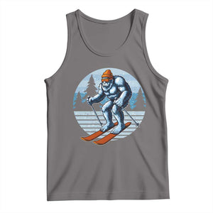 Funny Skiing Bigfoot Ski Winter Sport Yeti Snowboarder Skier Tank Top TS11 Deep Heather Print Your Wear