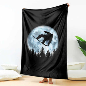 Snowboard Moon Snowboarding Winter Sports Throw Blanket TS11 Print Your Wear