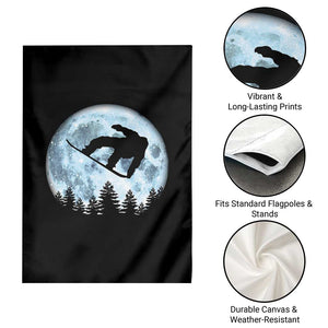 Snowboard Moon Snowboarding Winter Sports Garden Flag TS11 Print Your Wear