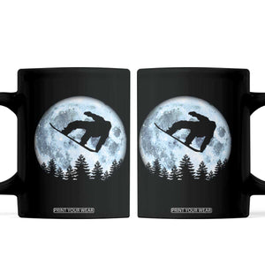 Snowboard Moon Snowboarding Winter Sports Coffee Mug TS11 Black Print Your Wear