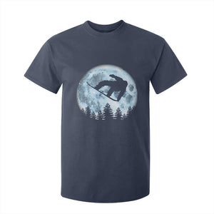 Snowboard Moon Snowboarding Winter Sports T Shirt For Kid TS11 Navy Print Your Wear