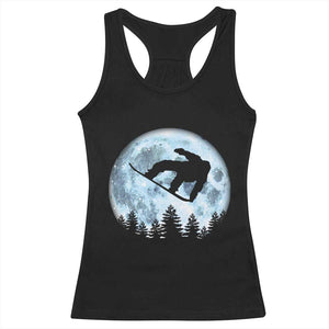 Snowboard Moon Snowboarding Winter Sports Racerback Tank Top TS11 Black Print Your Wear