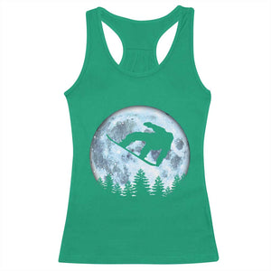 Snowboard Moon Snowboarding Winter Sports Racerback Tank Top TS11 Irish Green Print Your Wear