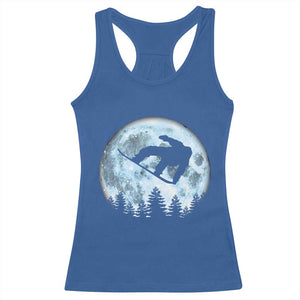 Snowboard Moon Snowboarding Winter Sports Racerback Tank Top TS11 Royal Blue Print Your Wear