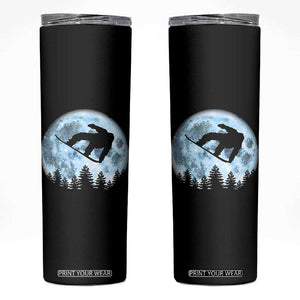 Snowboard Moon Snowboarding Winter Sports Skinny Tumbler TS11 Black Print Your Wear