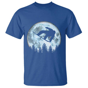 Snowboard Moon Snowboarding Winter Sports T Shirt TS11 Royal Blue Print Your Wear