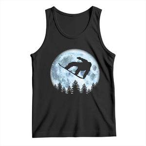 Snowboard Moon Snowboarding Winter Sports Tank Top TS11 Black Print Your Wear